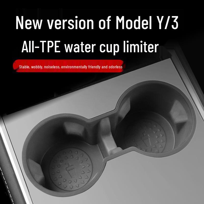 Upgraded Cup Holders & Storage Racks for Tesla Model Y/3 - Y-Series Modification Accessories