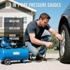 Digital Tire Pressure Gauge with Inflator, Air Compressor Accessories with Air Chuck Quick Connect Coupler, Car Attachments with Rubber Hose for Car,
