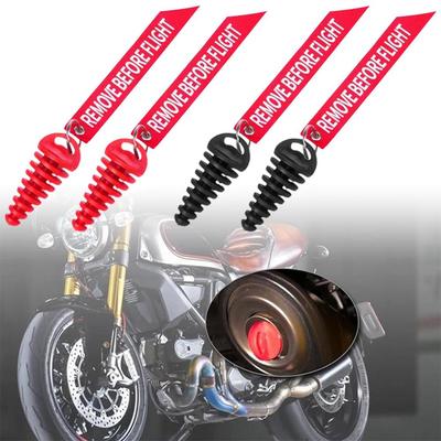 2 szt. Korek Rury Wydechowej Ze Streamerem Motocykl Motocross Tłumik Guma Korek Odpowietrzający Korek Myjący Wydech Osłona Rury