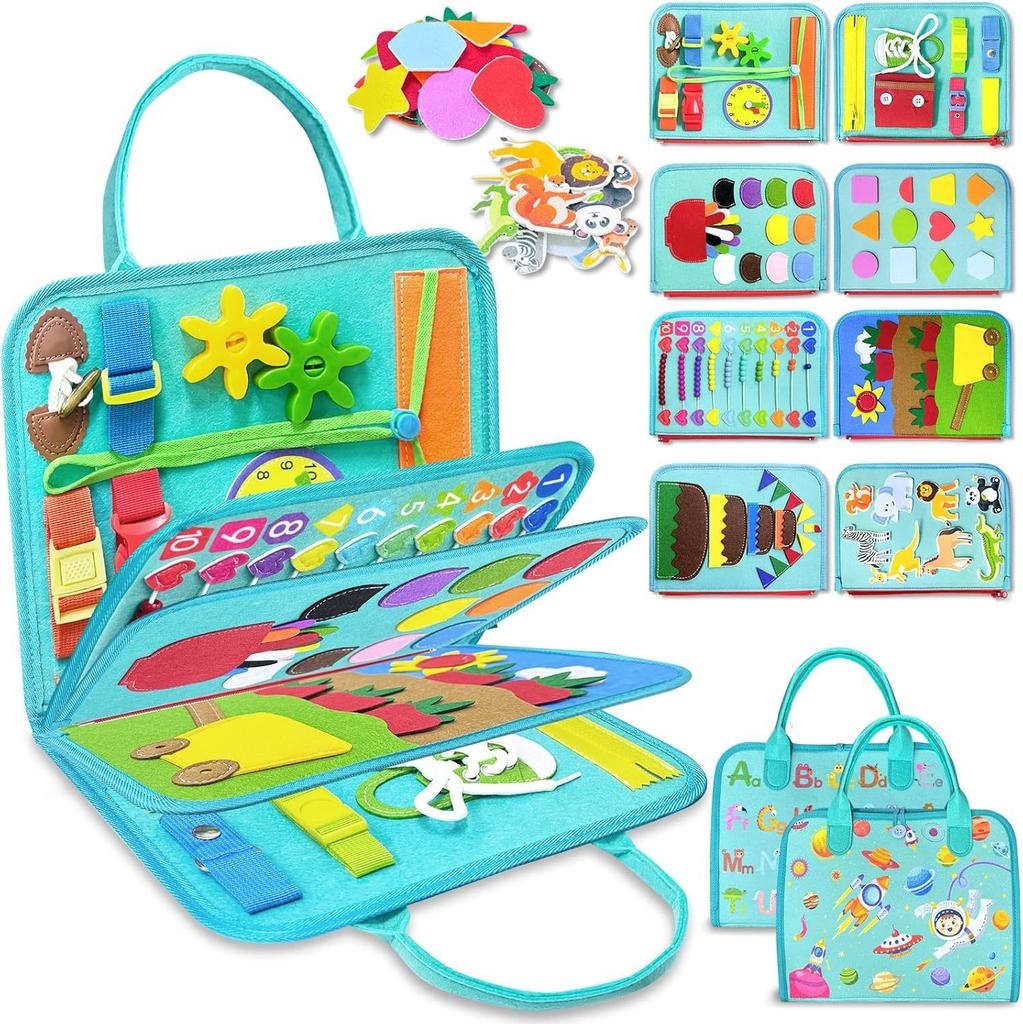Montessori Early Education Quiet Book Hand Tear Velcro Cloth Book Baby Infant Puzzle Busy Edition Learning Board