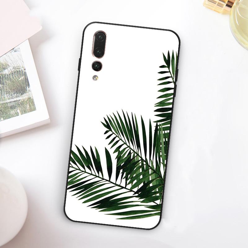 Summer Tropical Plants Leaf For Huawei Nova 11 10 9 SE Y70 Y60 Y90 Y61 Y91 Y73 Y72 12i 11i 8i P30 P40 Lite P60 Pro Case