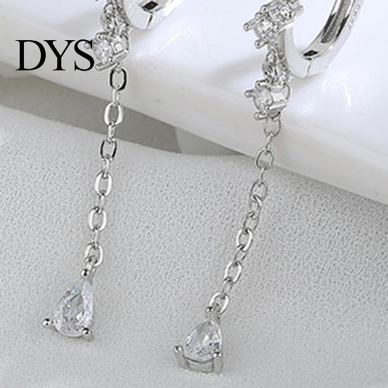 Banquet Earring 1Pc Women Water Drop-shaped Pendant Tassel Cubic Ladies Zirconia Dangle for Party Wedding Prom