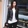 Fashion Women Lady Slim Faux Leather Short Punk Jacket Coat Motorcycle Outwear