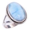 Natural Republic Larimar Gemstone 925 Solid Sterling Silver Gift Ring S.9 B2o64