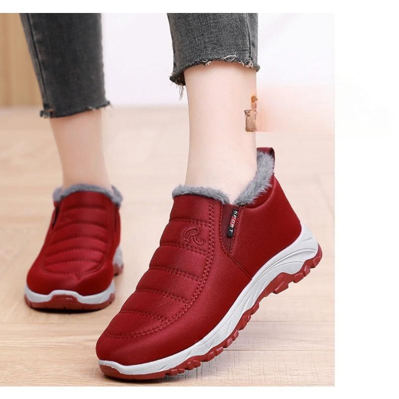 Shoes Women'S Suede Snow Boots For Winter Warmth Waterproof Sliding Boots For Warmth Outdoor Short Boots