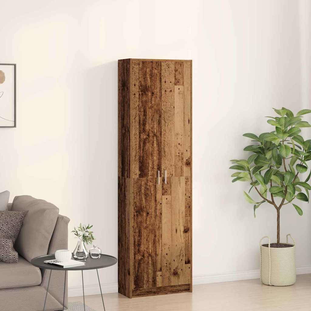 Wardrobe with Shelf Reclaimed Wood Look 55 x 25 x 189 cm Engineered Wood