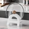 Yousheng Adjustable Cutting Board Holder Pot Lid Stand Auto Width Adjustment Multi-Purpose Countertop Cutting Board Holder Rack