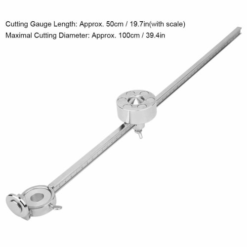 Hilitand Stainless Steel Torch Compass Roller Guide G01-100 Oxygen Welding Cutting Tool with Scale Ruler