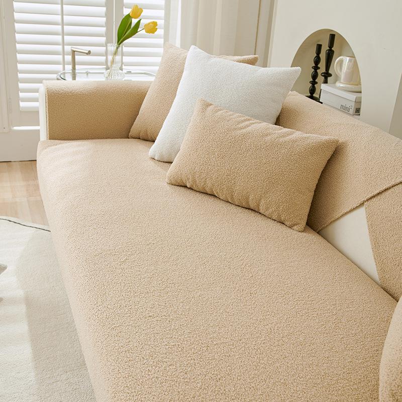 INS Style Plush Sofa Slipcover Cover Cloth Waterproof Sofa Cover Cover Four Seasons Universal Sofa Cushion