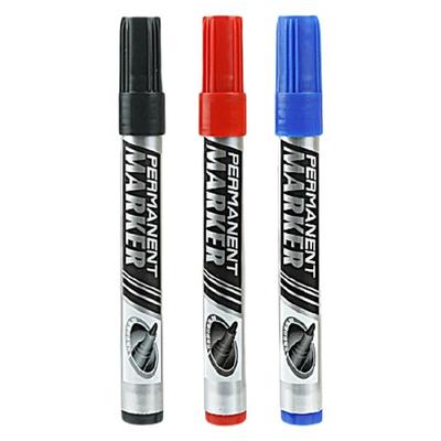 12Pcs Professional Permanent Markers Oil Based Inks 0.7mm Tip For Labeling On Plastic Paper Discs Industrial Office Use