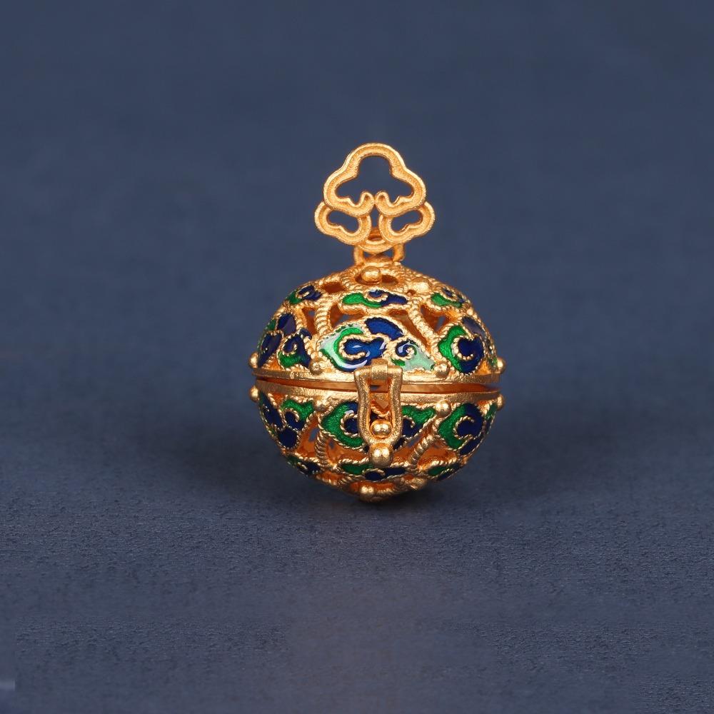 Hollow out Enamel Box Necklace Luxury Jewelry DIY Making Charms DIY Trinkets Accessories Women