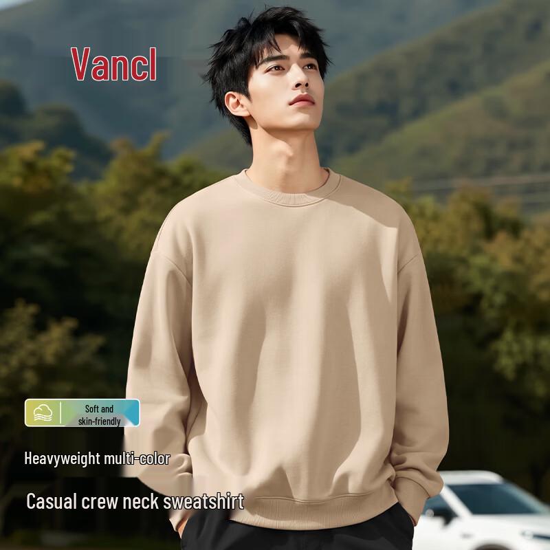 VANCL Men's 2026 Autumn Loose Fit Crewneck Sweatshirt