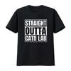 Mens Cath Lab Nurse T Shirt Straight Outta Black Vintage Washed Stretched Breathable Stylish Slightly Casual Fashion