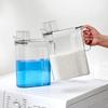 Portable Airtight Laundry Detergent Dispenser Powder Storage Box Clear Washing Powder Liquid Container with Lids Jar