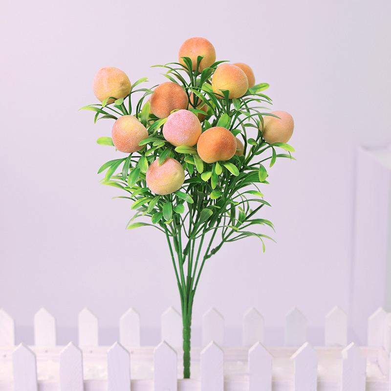Simulation Orange Rich Fruit Home Decoration Pieces Pomegranate Fruit Strawberry Branch Simulation Flower