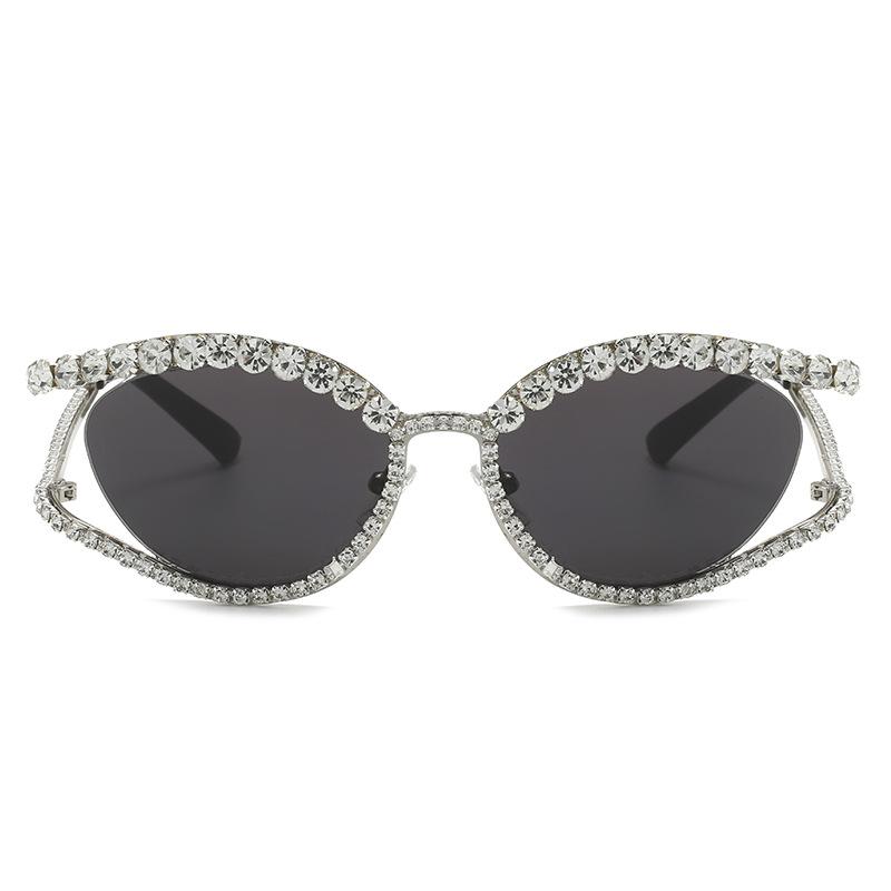 Fashion Luxury Crystal Shiny Sunglasses Women Sexy Cat Eye Rhinestone Party Elegant Sun Glasses Female Shades