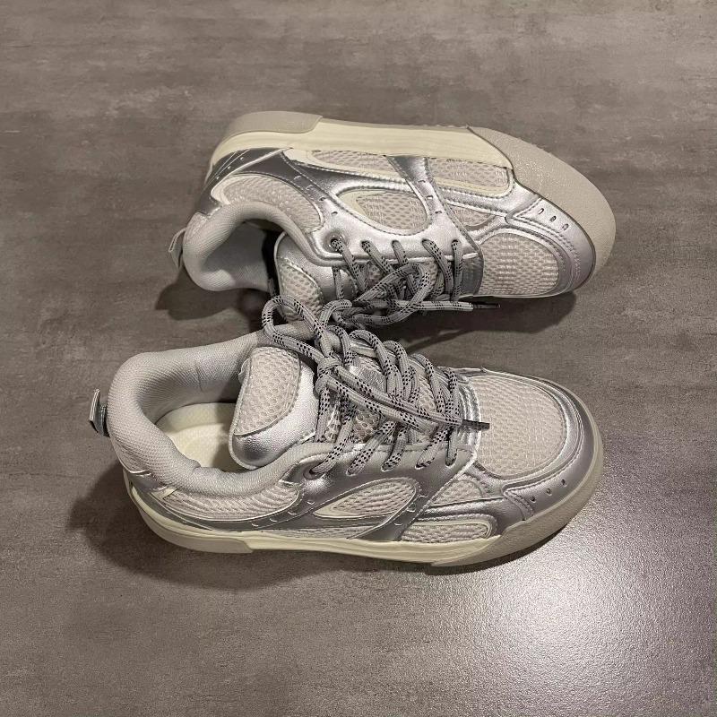 Retro Versatile Non-slip Sneakers Women's Spring New Mesh Breathable Casual Board Shoes Wear-resistant Women's Shoes