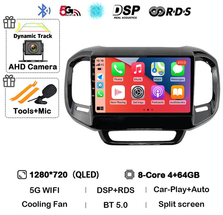 Android 14 Carplay Car Radio For FIAT Toro 2017 2018 2019 2020 2021 Auto Multimedia Video Player GPS Stereo 4G WIFI 360 Camera
