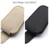Leather Magnetic Car Sun Visor Sunglasses Holder Eyeglasses Clip Ticket Card Mount Glasses Case Car Interior Accessories
