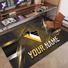 Custom Rug Pittsburgh Penguins Pattern Print Name Text Soft Non‑Slip Floor Carpet for Home Indoor Decoration