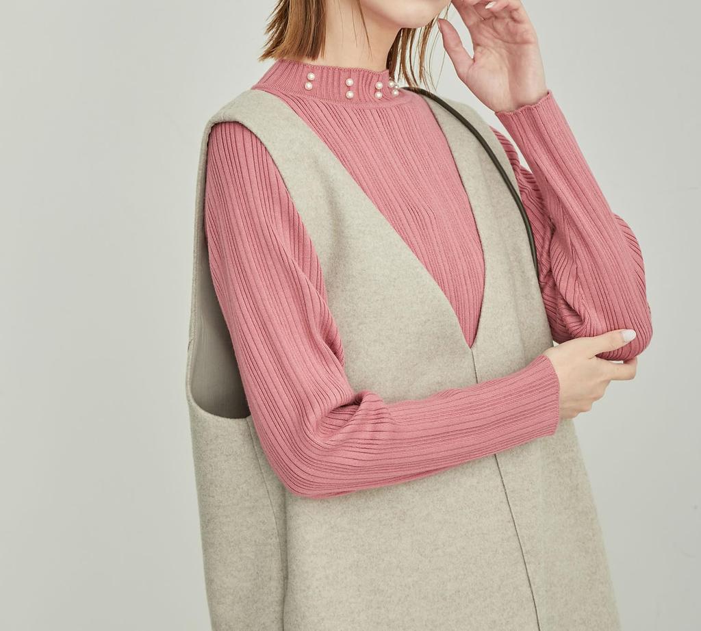 ROPE PICNIC Pearl Knit Pullover Pink 38 Women's Sweater, (63)