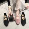 Fashion 2025 Solid Color Mesh Mary Jane Shoes Size Female Summer Footwear Non-slip Breathable Loafers Woman Ballet Shoes
