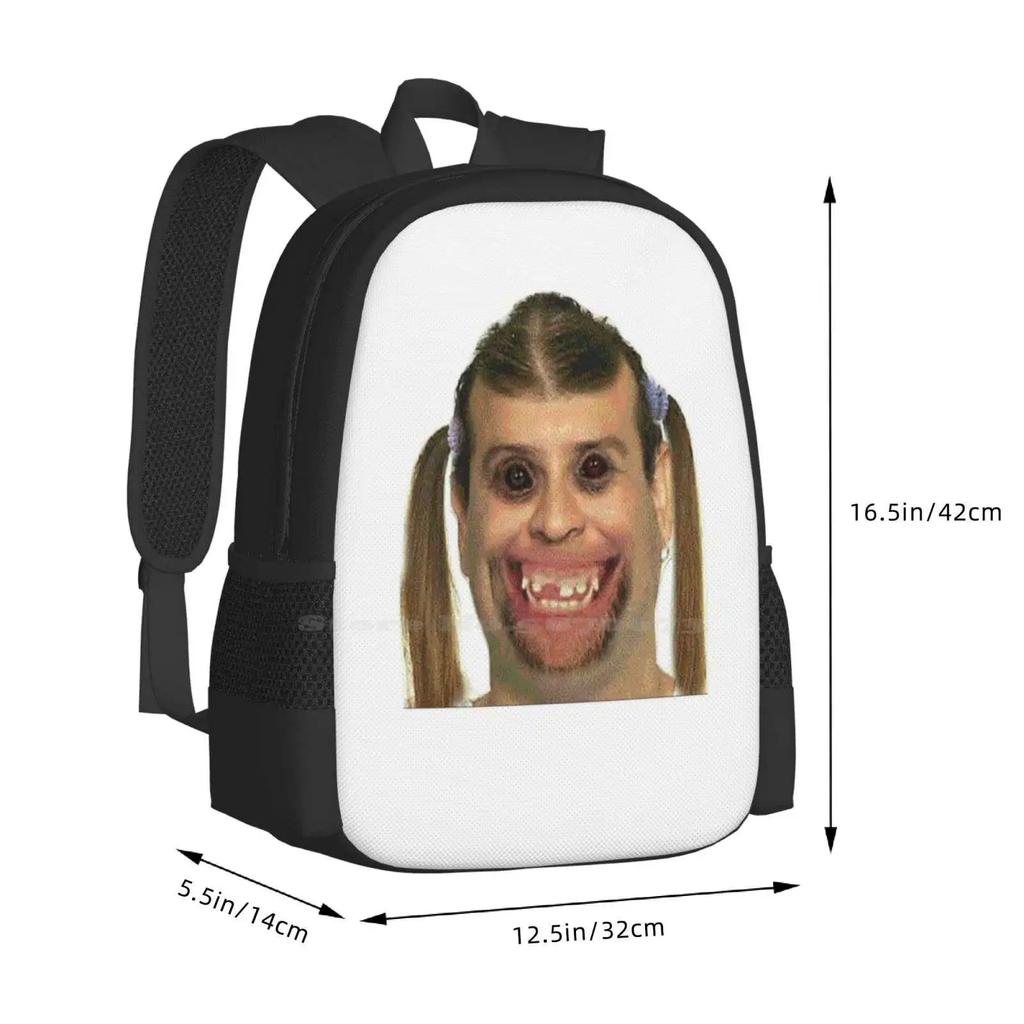 Creepy Ugly Guy Meme Pattern Design Bagpack School Bags Creepy Ugly Guy Meme Try Not To Laugh Meme Old Meme Classic Meme Meme