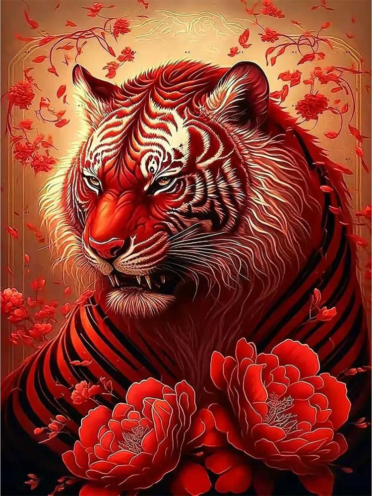 Full Square/Round Diamond Painted Animal Tiger And Dragon 5D Diamond Embroidery Landscape Flower Home Decoration Handcrafted