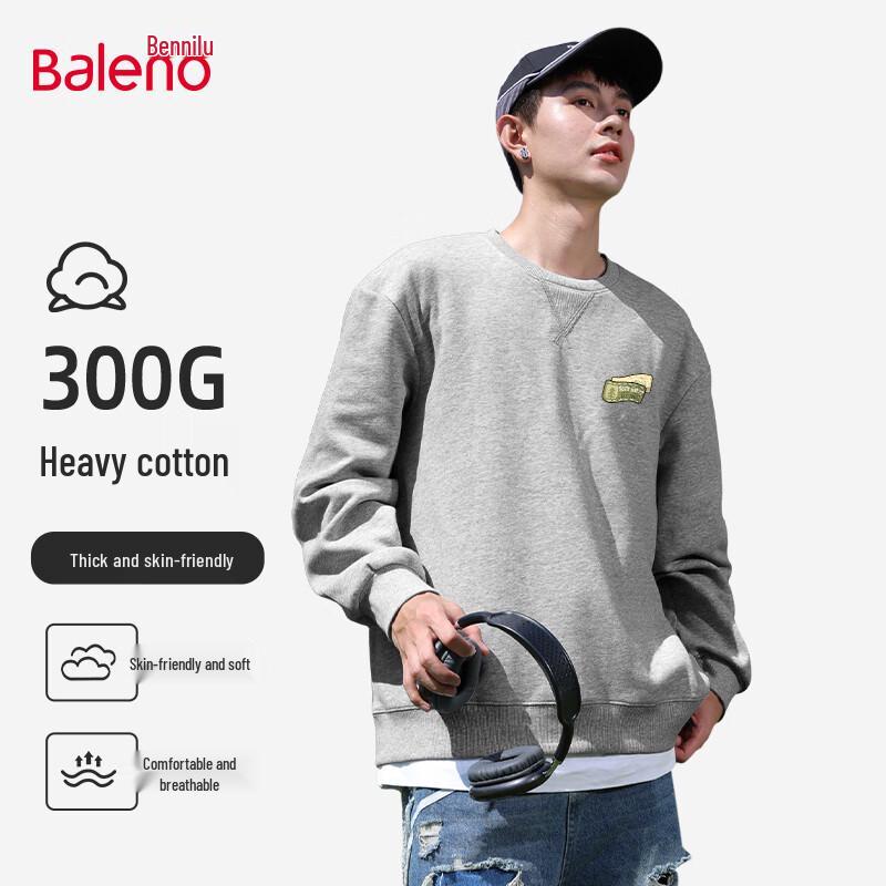 

Baleno Men s 300G Heavyweight Casual Loose Fit Crewneck Sweatshirt 5XL