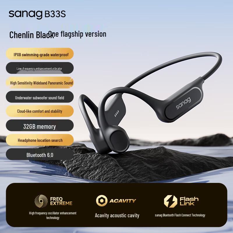 

SANAG B33S Bone Conduction Bluetooth Sports & Swimming Headphones