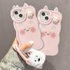 Cute puppy doll lanyard suitable for mobile phone case iphone double bracket new model