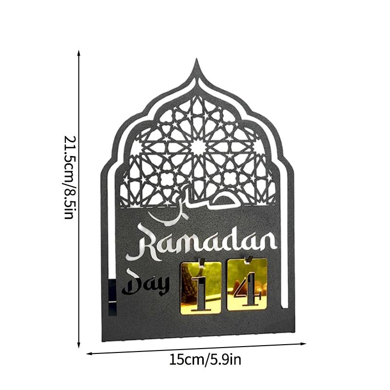 Acrylic Ramadan Ornament Eid Mubarak Moon Star Castle Shape Crafts Islamic Muslim Diy Decoration Supplies Party Gift
