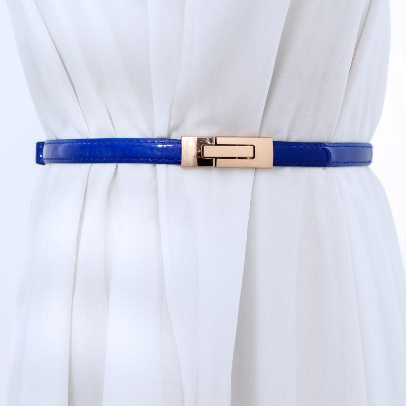 

Elegant Pu Material Womens Dress Featuring Chic Waist Belt And Versatile Automatic Buckle Ideal For Trendy Students In 2023 Blue Clip