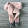 Pom Pom Trim Faux Fur Scarf Faux Fur Neck Warmer New Plush Scarf  Daily Wear
