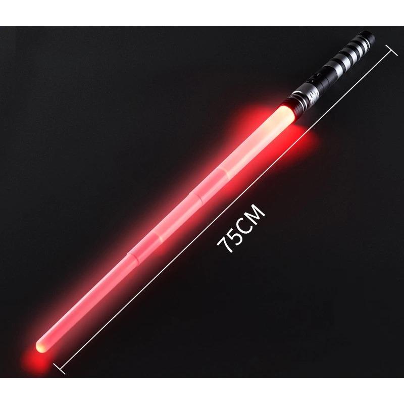 REikirc 75cm RGB Lightsaber 2 In 1 7 Colors Light Saber for 3+ Kids Laser Sword Toy Party Glow Swords