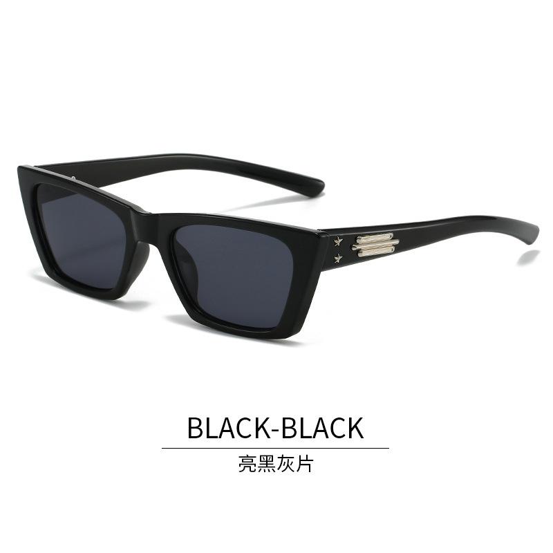 

2026 sunglasses black slim senior sense Y2K bow cat eye sunglasses Internet celebrity UV protection
