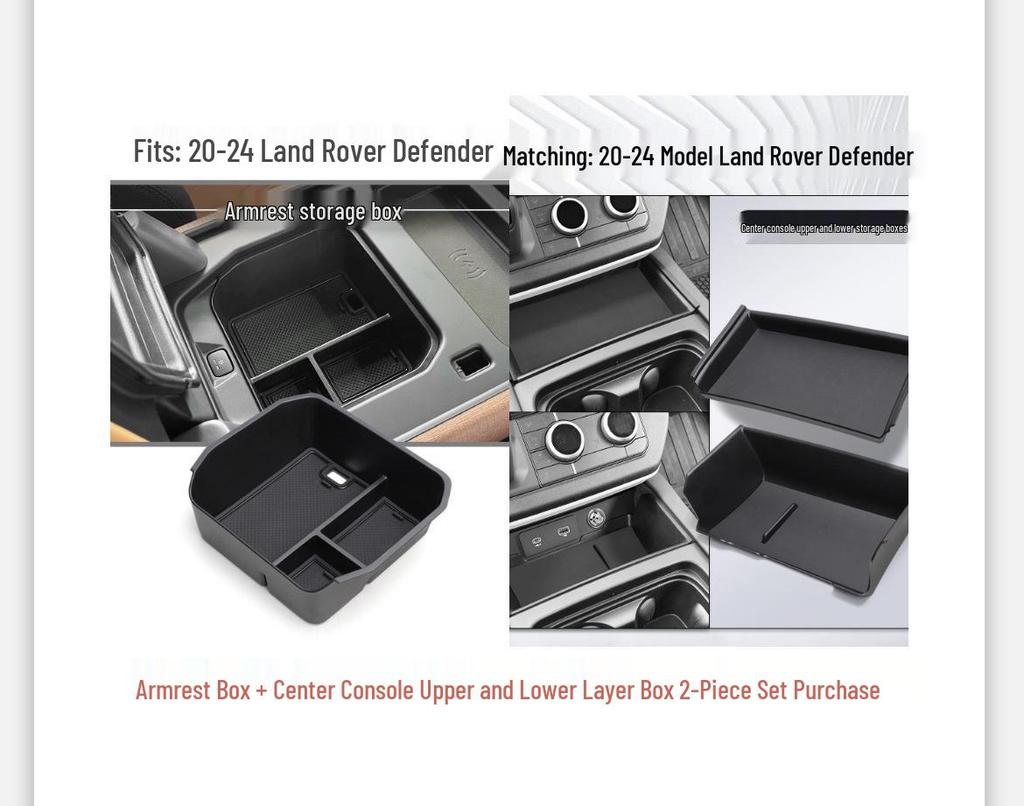 Land Rover Defender 2020-2024 Armrest Storage Organizer Tray