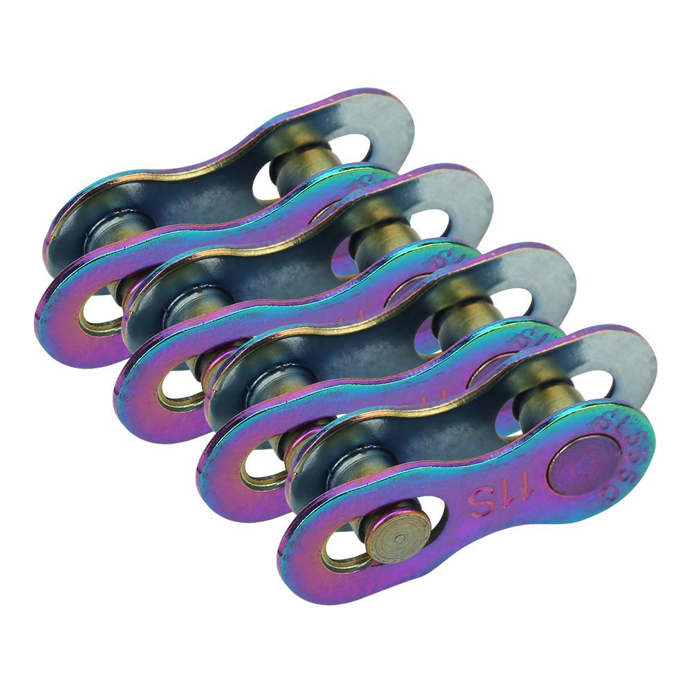 

4 пары стальных велосипедных цепей 11 скоростей, соединительные звенья, детали, велосипедный аксессуар, разноцветный