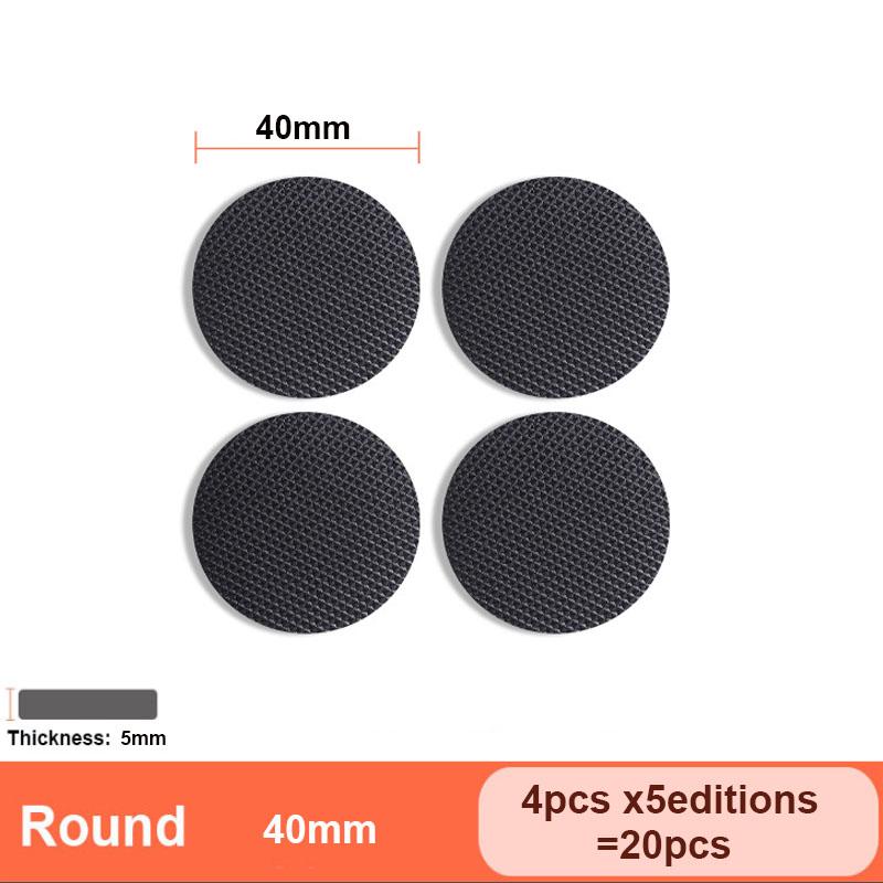 Table Leg Protectors, Anti-Scratch Leg Pads, Rubber Anti-Slip Chair Leg Pads, Silent Stickers, Furniture Accessories