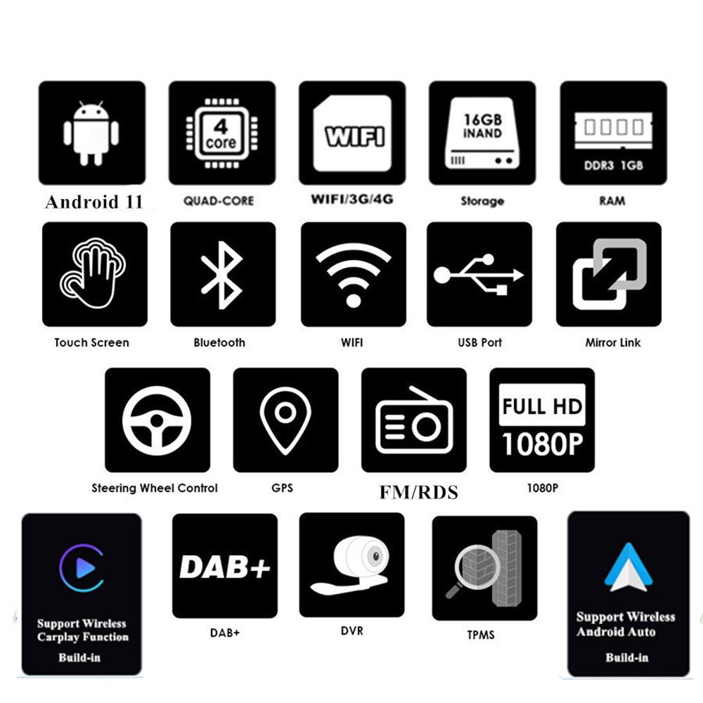 Navigation All-in-one Unit 9" Standard With CarPlay For Subaru Impreza 2002-2007