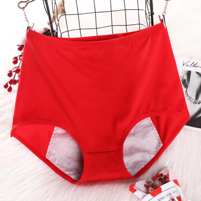High Waist Menstrual Leak-Proof Cotton Underwear for Plus Size