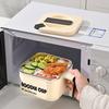 Square Noodles Container with Drain Holes Dishwasher Safe Stainless Ramen Bowl Kitchen Dining Accessory