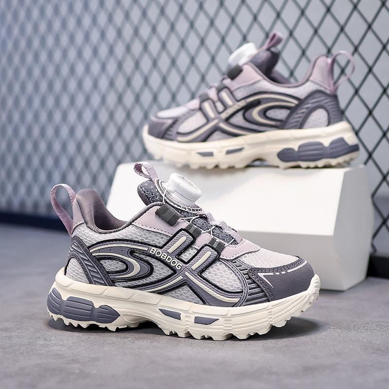 Barnesko Fritidssko Foreldre-barn Sko Trend Sko Barnetrend All-Match Uformell mote Sko med roterende knapp Basketballsko