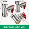 Uniwersalny zawór bezpieczeństwa i system bezpieczeństwa ciśnieniowego do elektrycznych podgrzewaczy wody