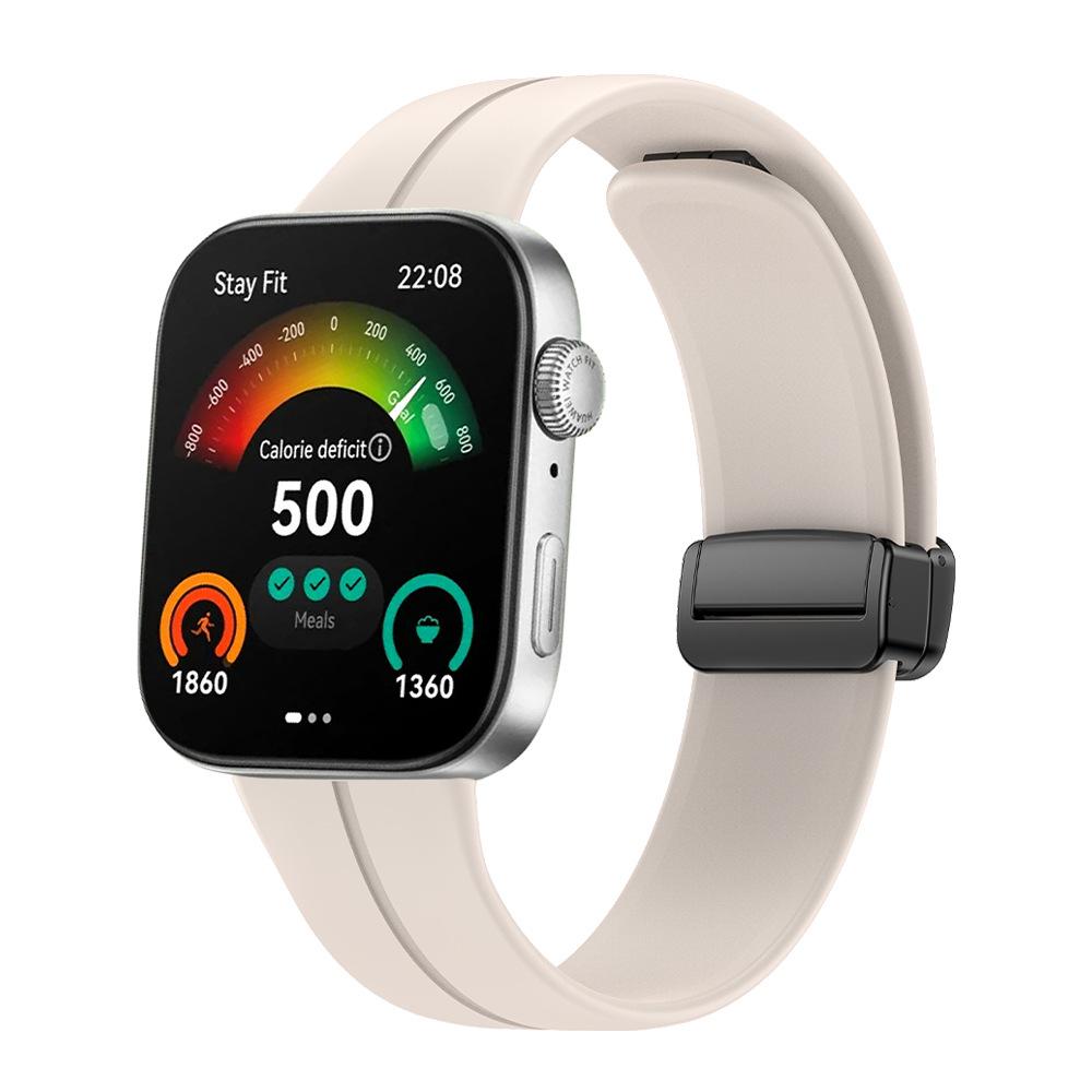 Silicone Strap for Huawei Fit 3 Strap Running Black Magnetic Buckle Suitable Men Women Bracelet for Huawei Fit 3 White Watchband