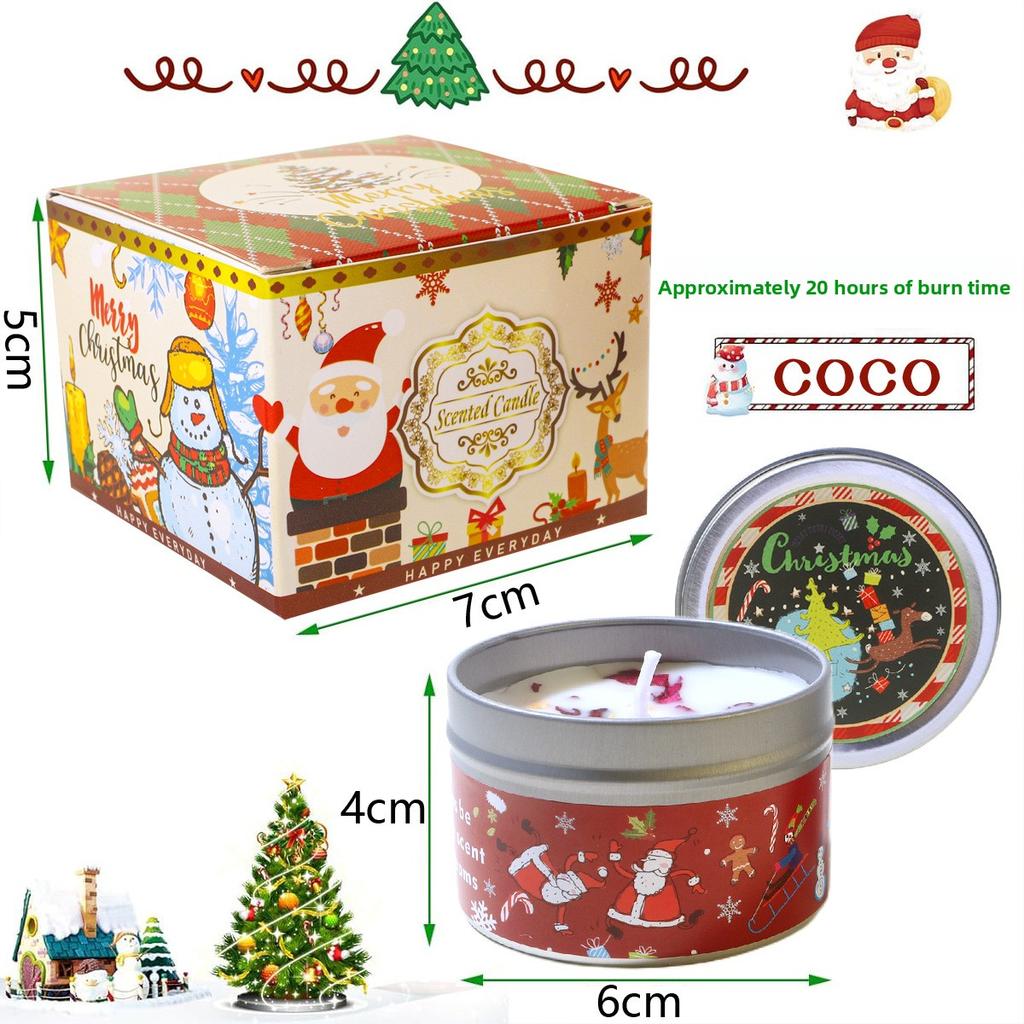 Christmas Scented Candle Gift Set - Soy Wax Aromatherapy Candles for Holiday Parties and Home Decor