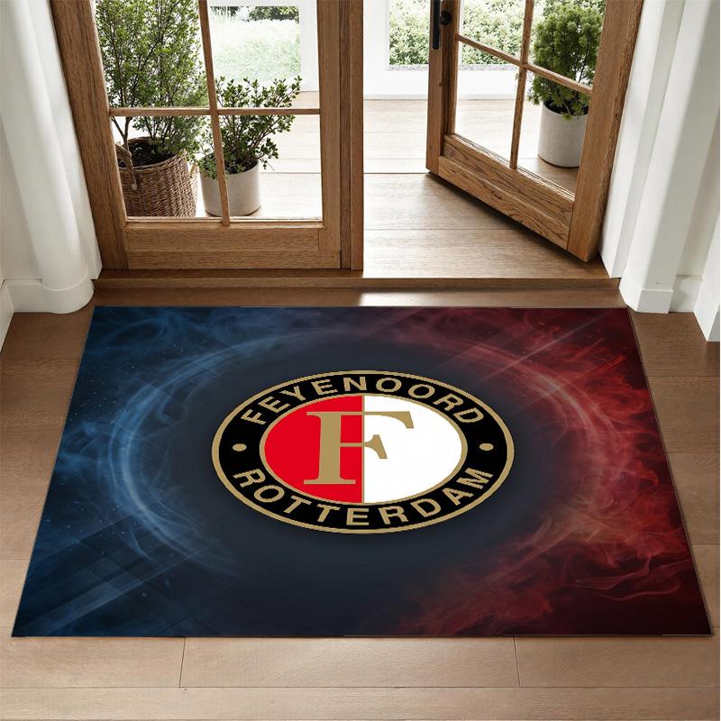 Feyenoord Design Crystal Velvet Rug Soft Decorative Mat for Bedroom Entrance