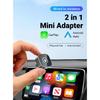 2026 New 2in1 Wired To Wireless CarPlay Adapter, Android Auto Dongle, High-Quality Car Accessory Smart Box 5GHz WiFi Type-C/USB