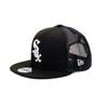 New Era 9FIFTY Black White Snapback Mesh Cap by the Chicago White Sox &