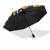 Merry ChristmasGold Glitter Ornament SetUmbrella, Portable 3-Fold Compact Umbrella,Christmas Gift ES424